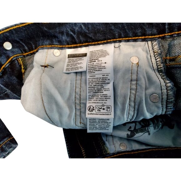 Levis 514 Straight Mens Jeans W28 L30 Dark Blue Denim - Picture 7 of 11
